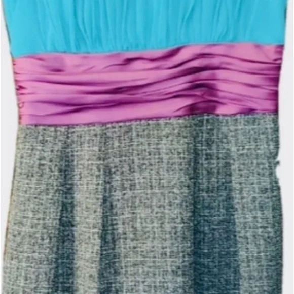 ๐ฉต๐Max and Cleo Teal and Fuchsia Houndstooth Sheath | Size 4 ๐ฉต๐ - Picture 7 of 8